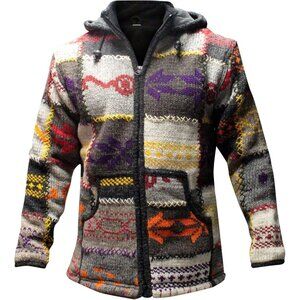 🖤✨ Men’s Grey Patchwork Boho Jacket Stylish Masculine Vibes 🧡
